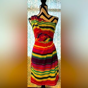 Maurice’s Fun & Colorful One-Shoulder Dress